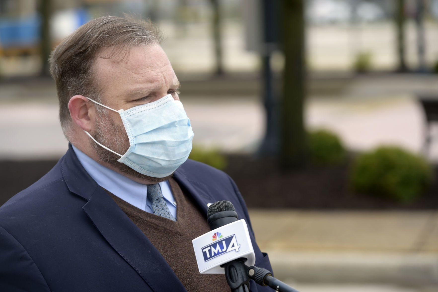 Mayor Mason in a mask